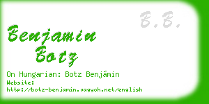benjamin botz business card