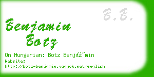 benjamin botz business card